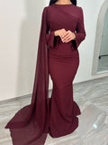 Nisa Dress Burgundy