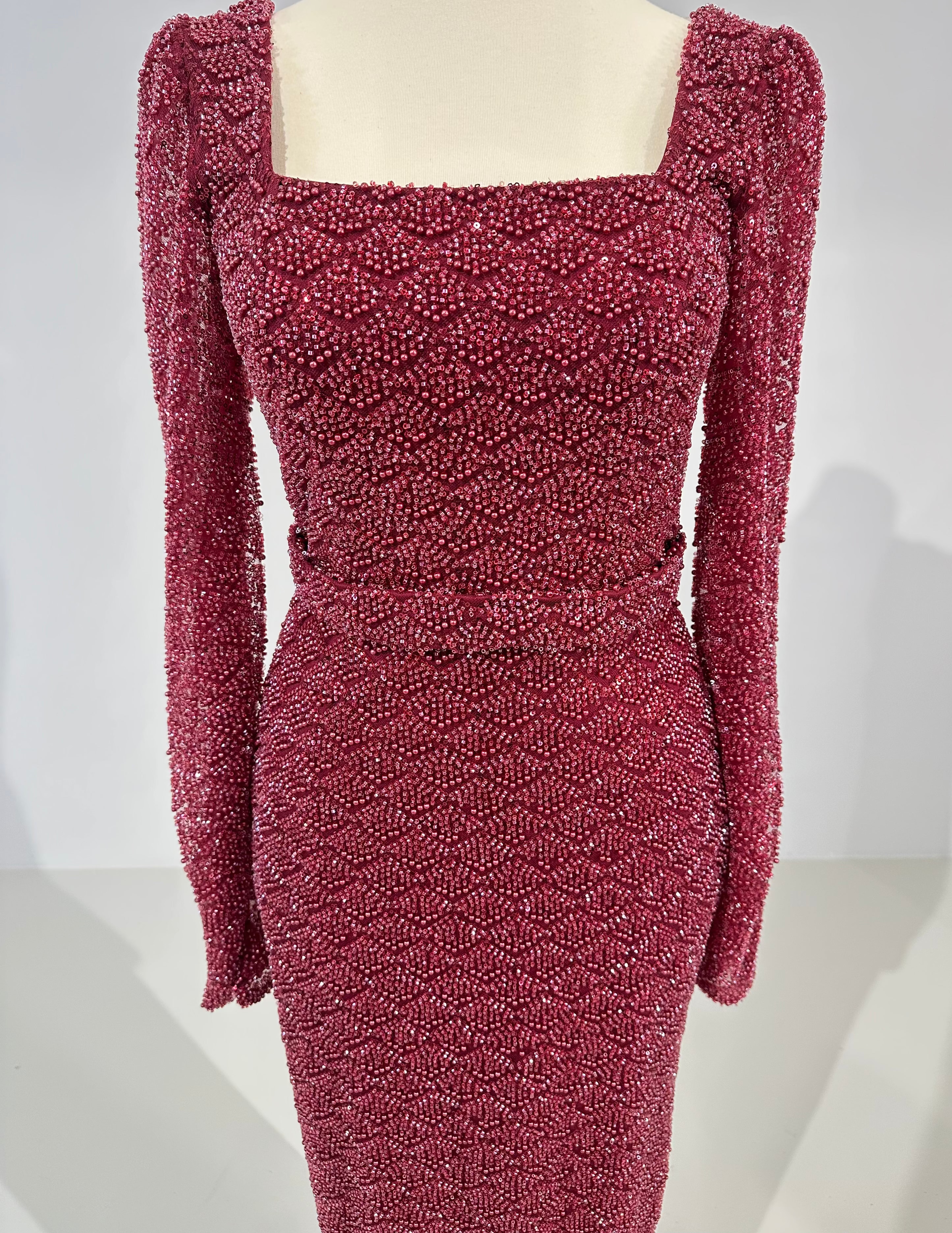 Rosa Dress Burgundy